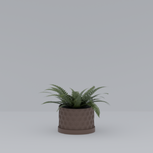 Maceta con patrón hexagonal